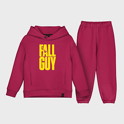 Детский костюм оверсайз The fall guy logo, цвет: маджента