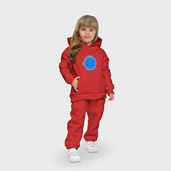 Детский костюм оверсайз Синий из Content Warning, цвет: красный — фото 2
