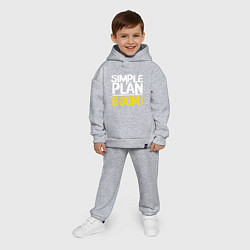 Детский костюм оверсайз Simple plan - boom, цвет: меланж — фото 2