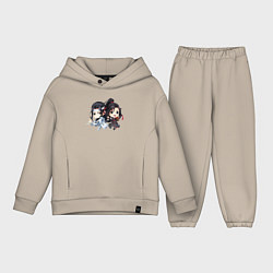 Детский костюм оверсайз Магистр дьявольского культа Ванцзи Лань, цвет: миндальный