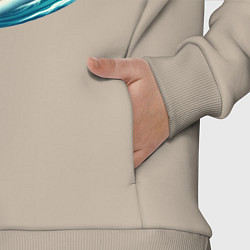 Детский костюм оверсайз Котик и виндсерфинг, цвет: миндальный — фото 2