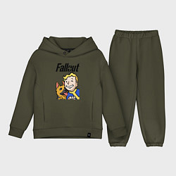 Детский костюм оверсайз Vault boy and shepherd, цвет: хаки
