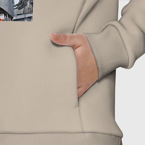 Детский костюм оверсайз Vladimir Lenin - cyberpunk fantasy / Миндальный – фото 3