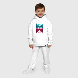 Детский костюм оверсайз Once human logotype, цвет: белый — фото 2