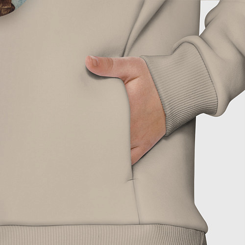 Детский костюм оверсайз Две свечи на подсвечнике / Миндальный – фото 3