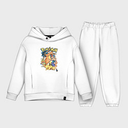 Детский костюм оверсайз Покемоны все Pokemons, цвет: белый