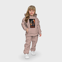 Детский костюм оверсайз Пламя не остановит меня, цвет: пыльно-розовый — фото 2
