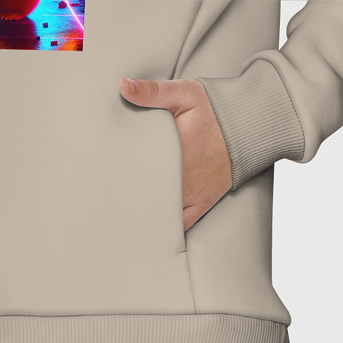 Детский костюм оверсайз Пикачу зомби с тыквой - хэллоуин / Миндальный – фото 3