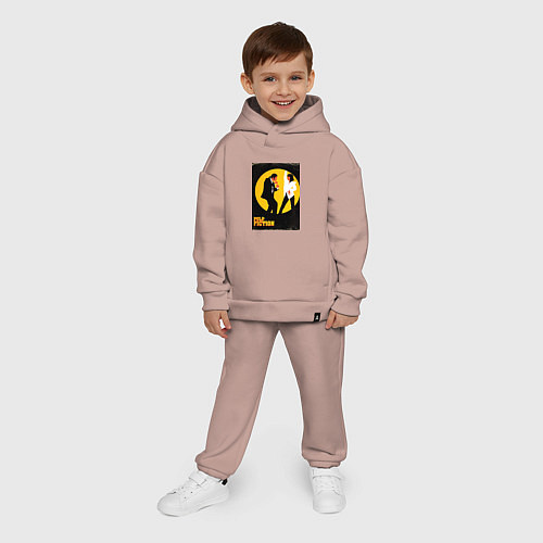 Детский костюм оверсайз Криминальное чтиво парный танец / Пыльно-розовый – фото 4