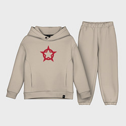 Детский костюм оверсайз Red star USSR, цвет: миндальный
