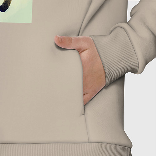 Детский костюм оверсайз Cat forces - ai art fantasy / Миндальный – фото 3