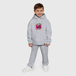 Детский костюм оверсайз Клёвый Дед Мороз, цвет: меланж — фото 2