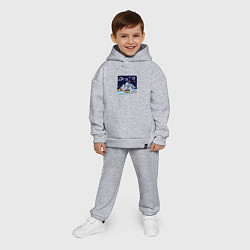 Детский костюм оверсайз Космическая дорога в горах, цвет: меланж — фото 2