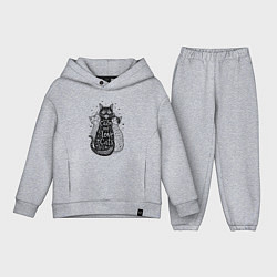 Детский костюм оверсайз Keep calm and love cats, цвет: меланж