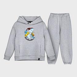 Детский костюм оверсайз Fuerteventura summer style - shark, цвет: меланж