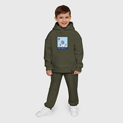 Детский костюм оверсайз New York style, цвет: хаки — фото 2