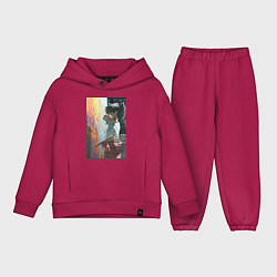 Детский костюм оверсайз Художник рисует, цвет: маджента