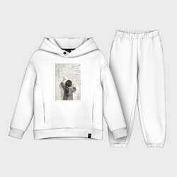 Детский костюм оверсайз Девушка считает, цвет: белый