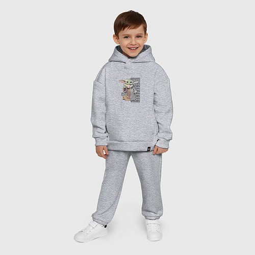 Детский костюм оверсайз Unknown specis - Baby Yoda / Меланж – фото 4
