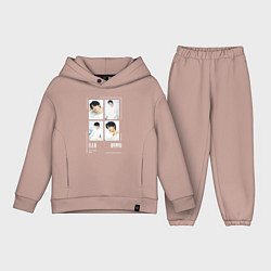 Детский костюм оверсайз Han stray kids cute, цвет: пыльно-розовый