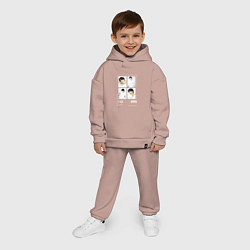 Детский костюм оверсайз Han stray kids cute, цвет: пыльно-розовый — фото 2