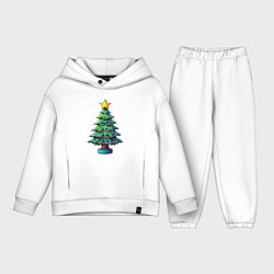 Детский костюм оверсайз Ёлочка, зажгись, цвет: белый