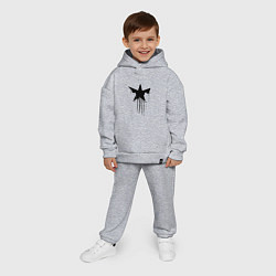Детский костюм оверсайз Black blot star - minimalism, цвет: меланж — фото 2