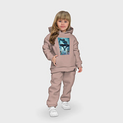 Детский костюм оверсайз Spider-man neon glow, цвет: пыльно-розовый — фото 2