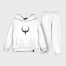 Детский костюм оверсайз Чёрно-белый знак quake, цвет: белый
