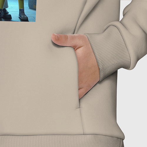 Детский костюм оверсайз Rick and Morty - cyber special forces / Миндальный – фото 3