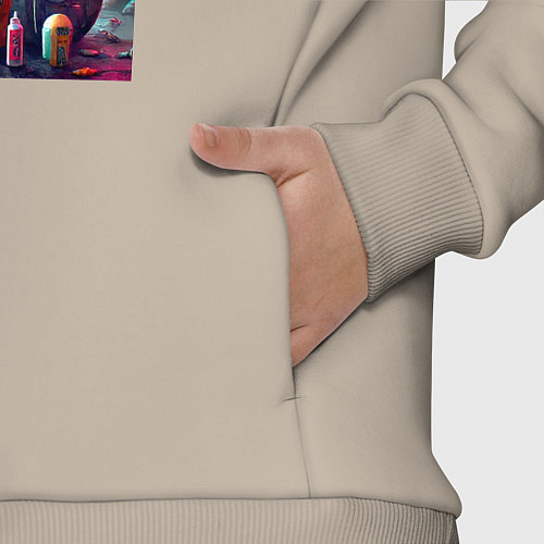 Детский костюм оверсайз Rick and Morty are homeless people from New York / Миндальный – фото 3