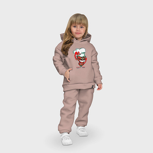 Детский костюм оверсайз Crazy chef / Пыльно-розовый – фото 3