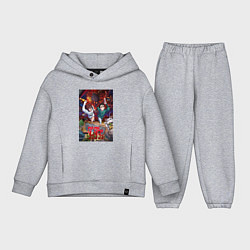 Детский костюм оверсайз Дандадан: Момо и Кэн, цвет: меланж