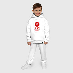 Детский костюм оверсайз Atari japan logo, цвет: белый — фото 2