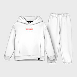 Детский костюм оверсайз Сигма бой supreme style из песни мерч - тик-ток ме, цвет: белый