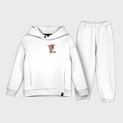 Детский костюм оверсайз Том демон кот, цвет: белый