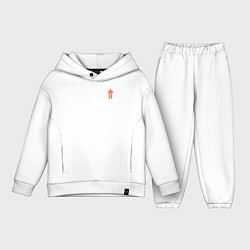 Детский костюм оверсайз Символ оберег чур богов, цвет: белый