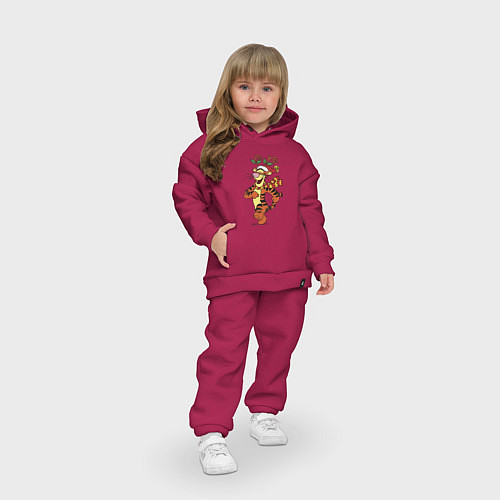Детский костюм оверсайз Winnie the pooh - tigger / Маджента – фото 3
