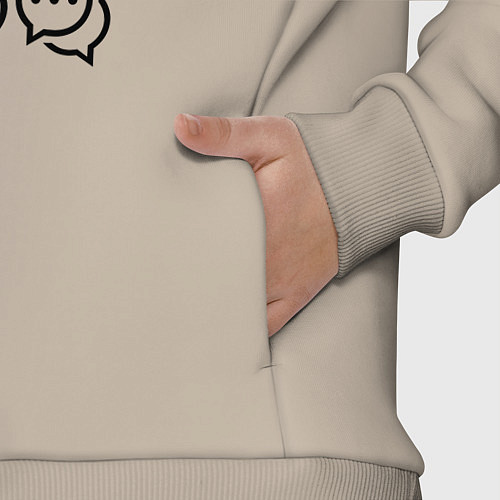 Детский костюм оверсайз Какушечки комментарии / Миндальный – фото 3