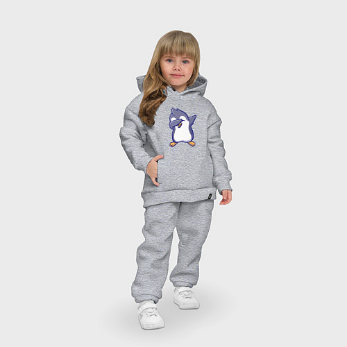 Детский костюм оверсайз Dab penguin / Меланж – фото 3