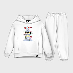 Детский костюм оверсайз Futurama all, цвет: белый
