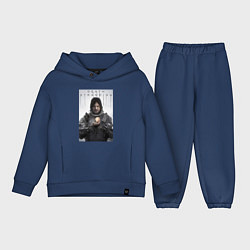 Детский костюм оверсайз Death Stranding - Norman Reedus, цвет: тёмно-синий