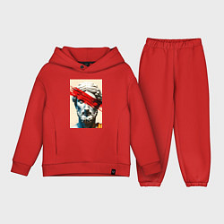 Детский костюм оверсайз Штрих на античной статуе, цвет: красный