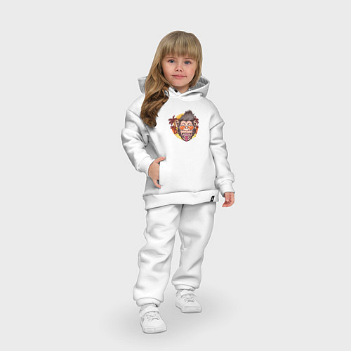 Детский костюм оверсайз Summer monkey / Белый – фото 3