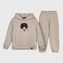 Детский костюм оверсайз Девочка весна, цвет: миндальный