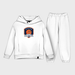 Детский костюм оверсайз Stars basketball, цвет: белый