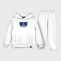 Детский костюм оверсайз Space travel, цвет: белый