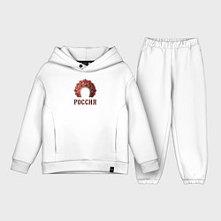 Детский костюм оверсайз Кокошник: россия, цвет: белый