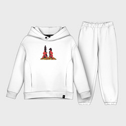 Детский костюм оверсайз Karate chess, цвет: белый