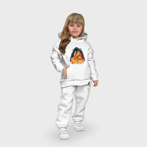 Детский костюм оверсайз Dragon in a cave with treasures / Белый – фото 3